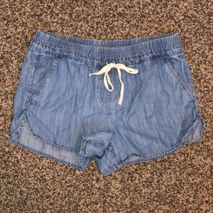 LOFT outlet chambray drawstring short